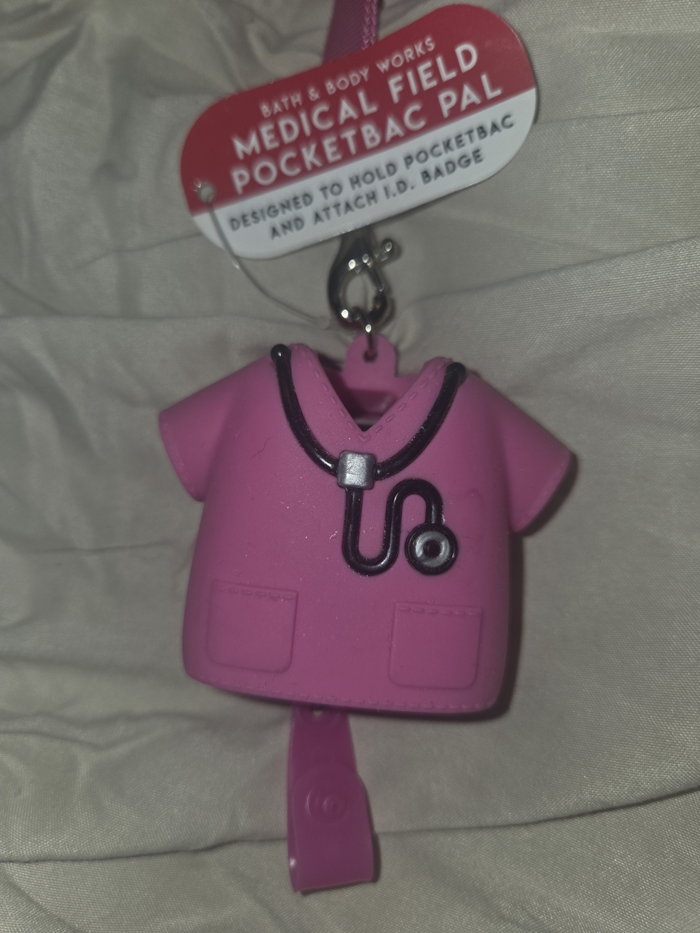 Bath & Body Works Pink Medical Field Pocketbac Pal Hand Sanitizer Holder